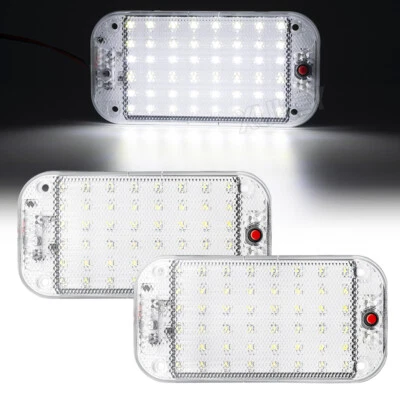 XUKEY 2x 12V 48LED Lámpara de techo Luz interior Iluminación Caravana Coche Coche