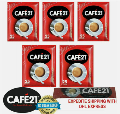 5 X CAFE21 2IN1 INSTANT COFFEE MIX NO SUGAR ADDED & FAST DELIVERY