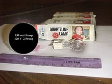 GE Quartzline DYS 120v 330 watt Projection Lamp Bulb