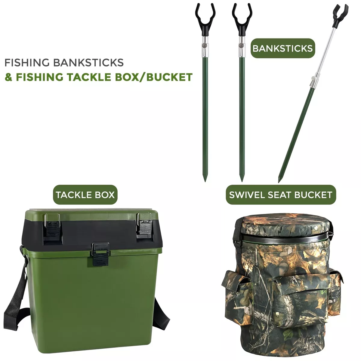 Tackle Box seat bucket box for camping fishing basket boating with back  pack bag