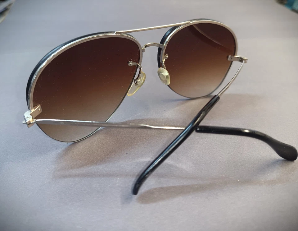 Sonnenbrille Metallgestell rahmenlos verlaufende Tönung; Bestzustand