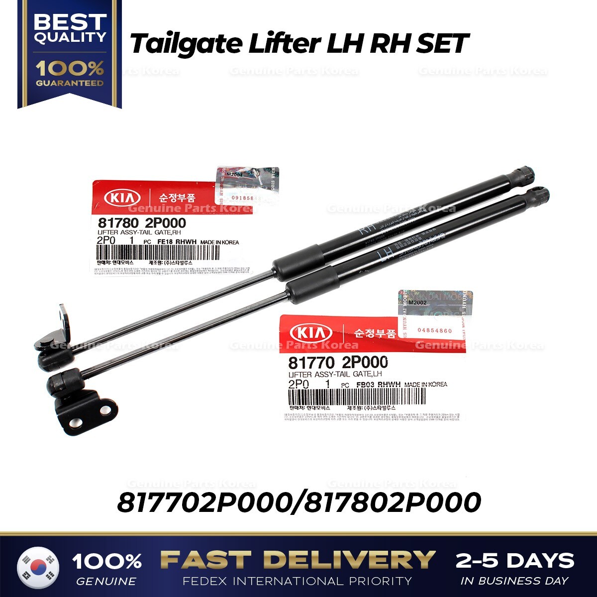 Genuine Kia Sorento Tailgate Lifter LH RH SET 817702P000