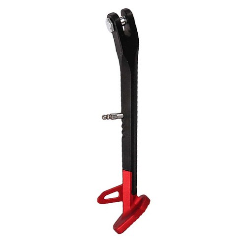 BCSMMCAR CNC Aluminum Motorcycle Side Stand – 220mm, Black/Red, Supports 500KG