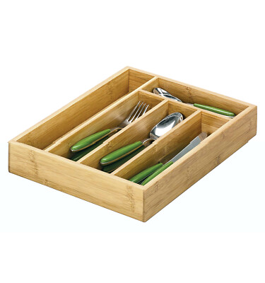 ZELLER-PRESENT Besteckkasten Bamboo 34x26x5cm