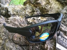 RAZE Eyewear Sunglasses J Frame HDP black golf fishing polarized smoke matte A1