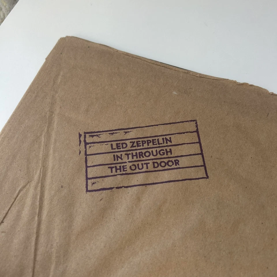 Led Zeppelin In Through the Out Door 1979 1st US Press Bag Fully Intact W/Sleeve Foto 3 de 4
