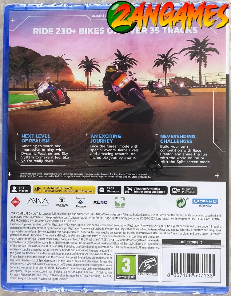 Ride 5 - Day One Edition (PS5) [BRAND NEW & FACTORY SEALED] - Image 2 of 2