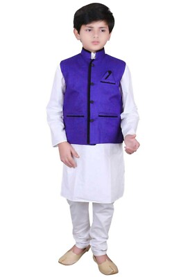 Indische Kinderweste Modi-Stil nur für Bollywood-Thema Jungen Outfit 009 UK