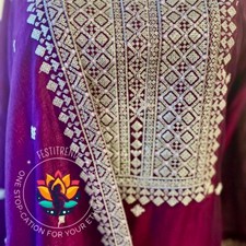 Rayon blend 3-piece suit set. Festive Wear