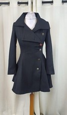 Joe Browns Fit N Flare Black Coat Uk 8 Ln043 Cc 05