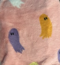 Halloween GHOST Pink Pastel Soft Cozy Plush Blanket 50  x70  Oversized Throw