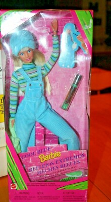 1997 Cool Blue Barbie in Foreign Box-Spanish/French-Inside