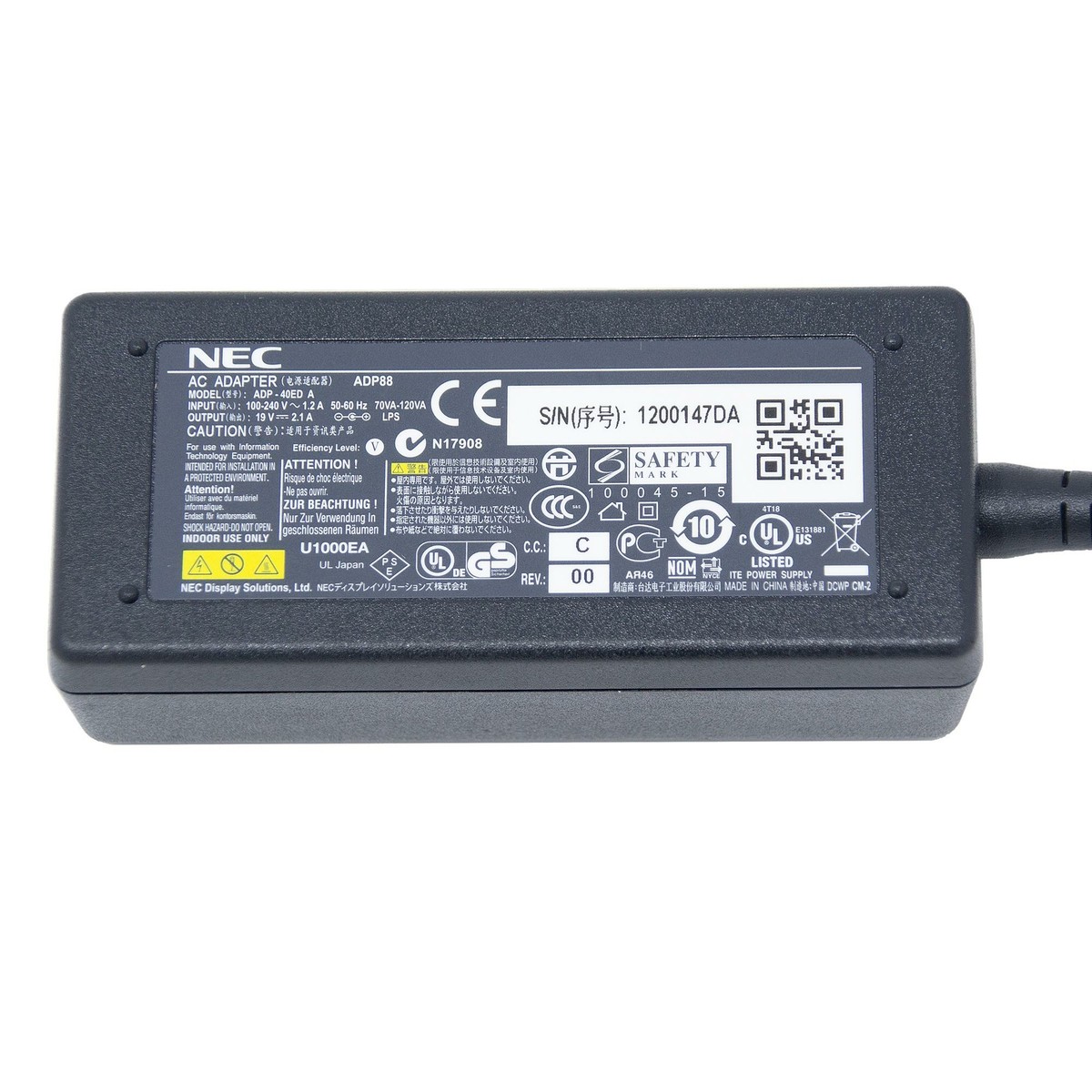 NEC ADP88 ADP-40ED A 19V 2.1A AC Adapter | eBay