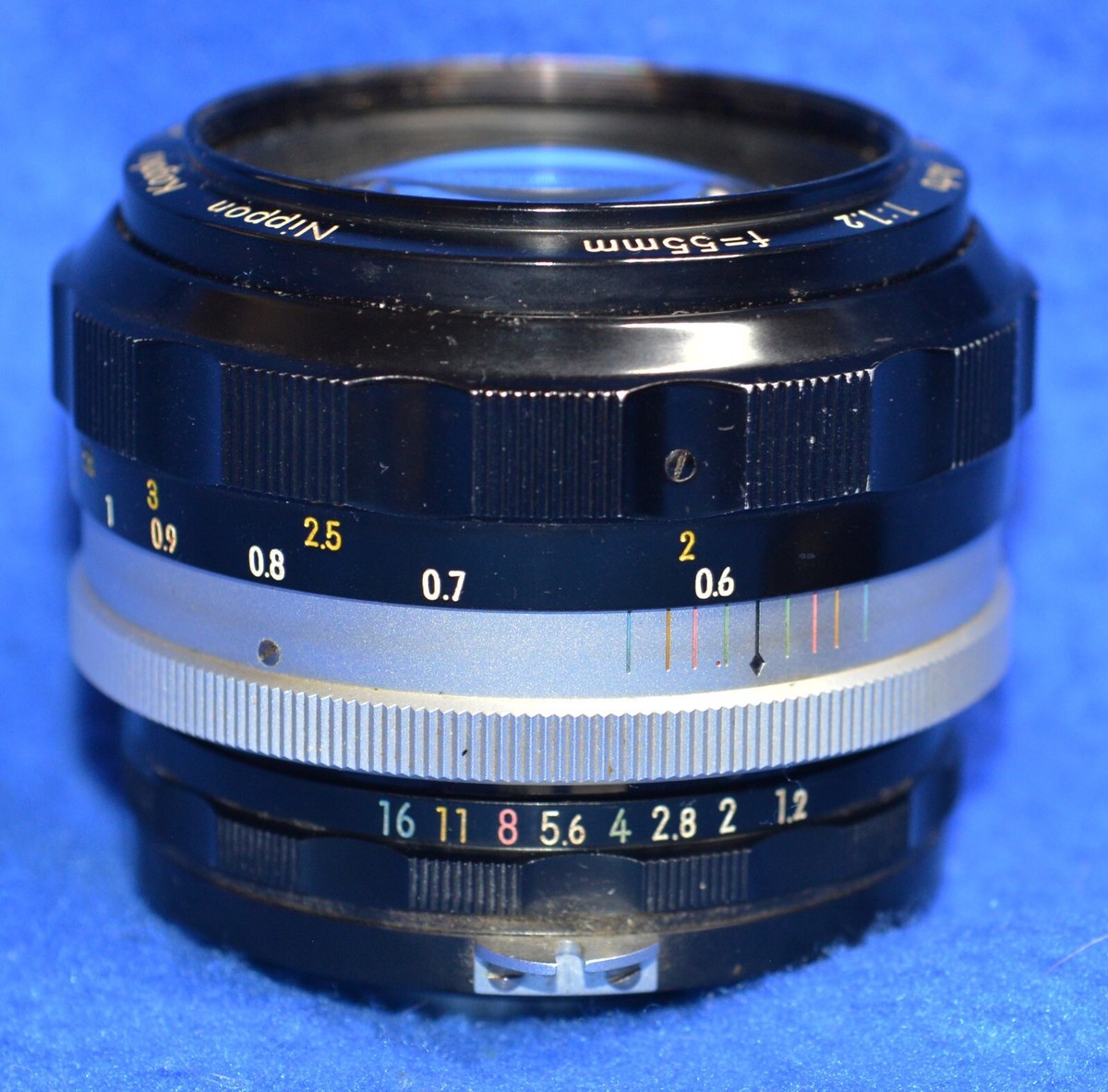 NIKKOR 50MM F:1.2 Rare 1968-69 solid F.mount Nikkor C.U. sét and