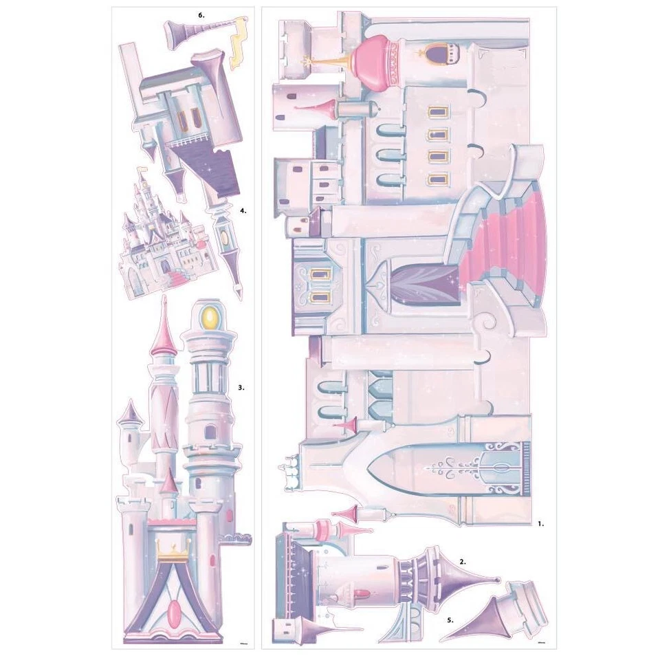 Calcomanía de pared gigante RoomMates RMK1546GM Castillo Princesa Disney pelar y pegar Foto 4 de 4