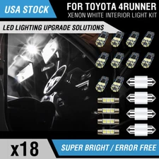 Light LED Kit Map Dome Interior Package 18pc White For Toyota 4Runner 2003~2023
