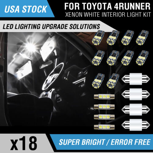LED Light Kit Map Dome Interior Package 18pc White for Toyota 4Runner 2003-2023 - Picture 6 of 6