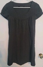 Zara Basic Black White Babydoll Dress Small