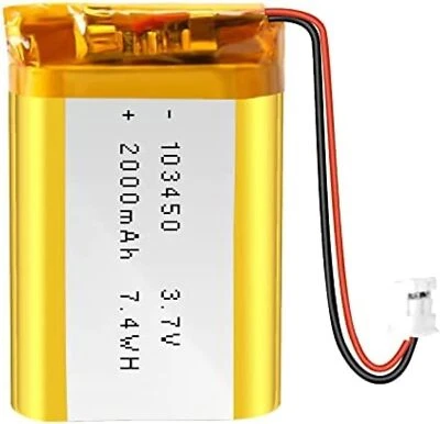 YUNIQUE GREEN-CLEAN-POWER 3.7V 2000mAh Li-Ion Batterie 103450 mit Schutzschaltung für Bluetooth-Kopfhörer