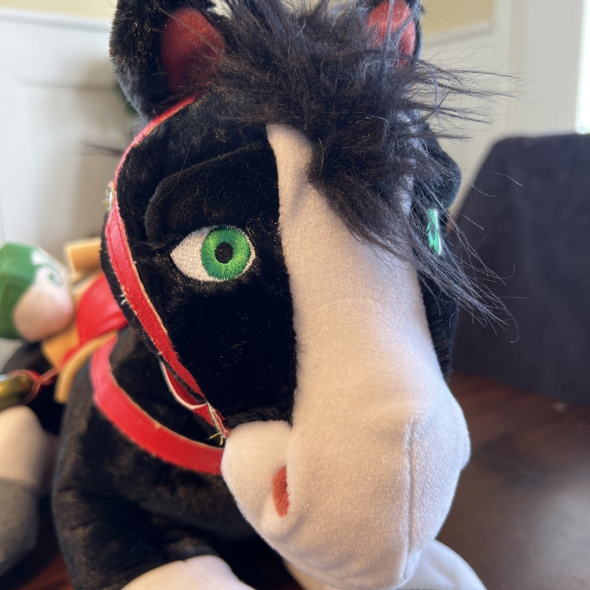 Vintage Disney Store Mulan Khan 16” Black Horse Plush
