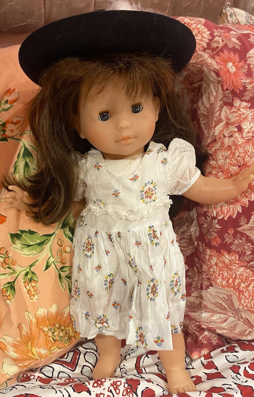 Vtg 1999 COROLLE ( France) Toddler Girl DOLL 14.5&rdquo; Brunett