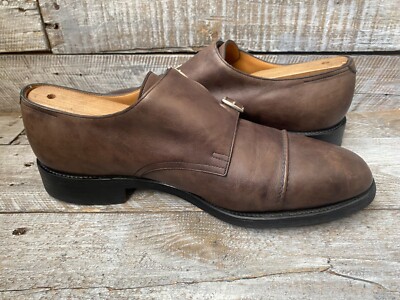 JOHN LOBB Men William II Double MonkStrap brown Museum Calf shoes