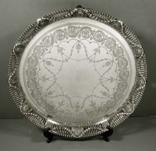 English Sterling Silver Tray 1863 WILLIAM STEVENSON