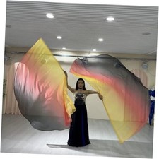 2 Sets of 55 x 78" Dance Metallic Semicircle Worship Angel yellow-red-black