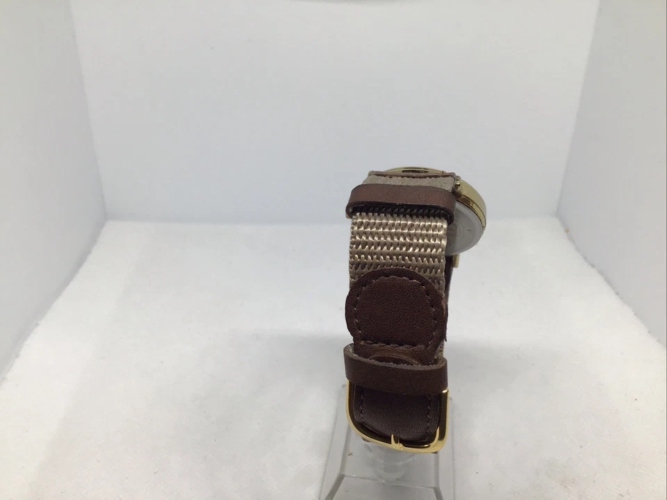 Водонепроницаемые кварцевые часы Timex Acqua Indiglo с подсветкой и коричневым кожаным ремешком - Изображение 4 из 4