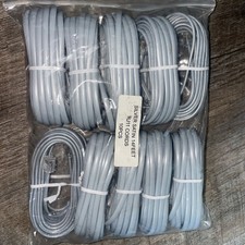 10 Pack Lot 14 Ft RJ11 Straight Telephone Modem Fax