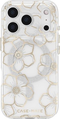 Floral Gem iPhone 17 Pro Case - Sparkly Case-Mate with 12ft Drop Protection