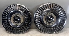 Pair 1957 Ford Thunderbird T-bird Fairlane 14 Hubcaps Wheel Covers