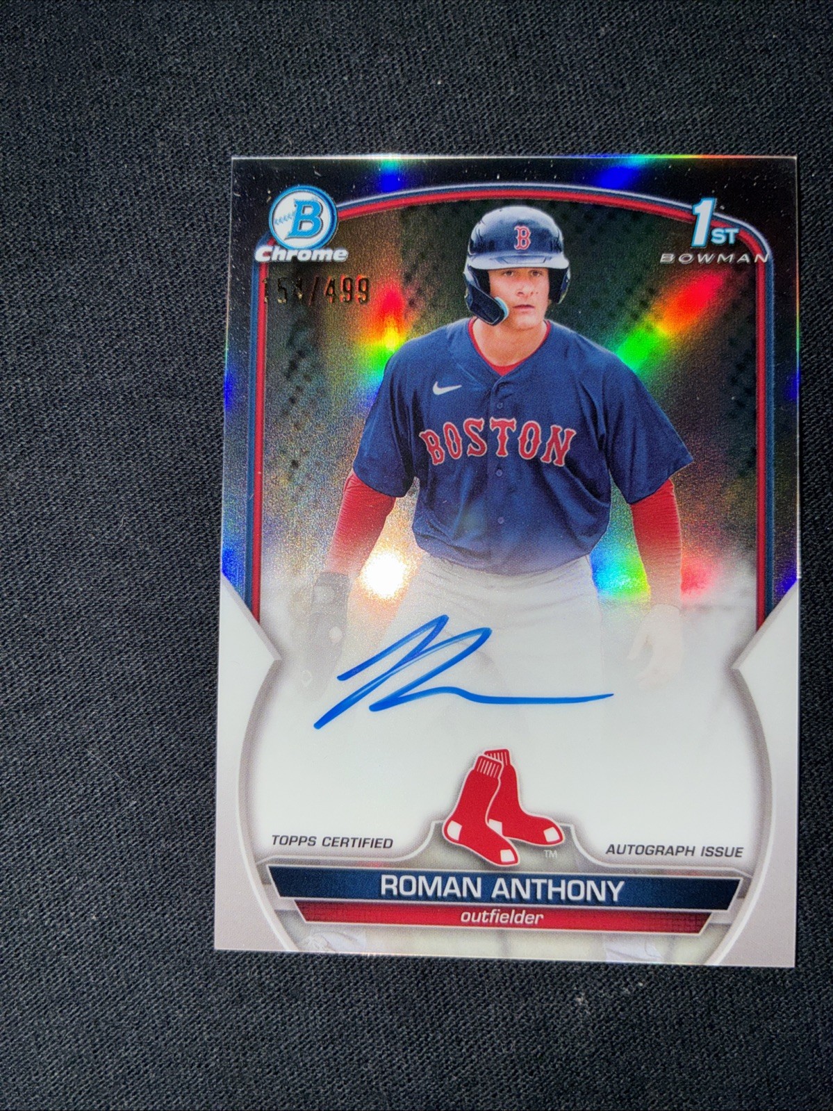 2023 Bowman Chrome Roman Anthony Rookie Refractor Auto /499