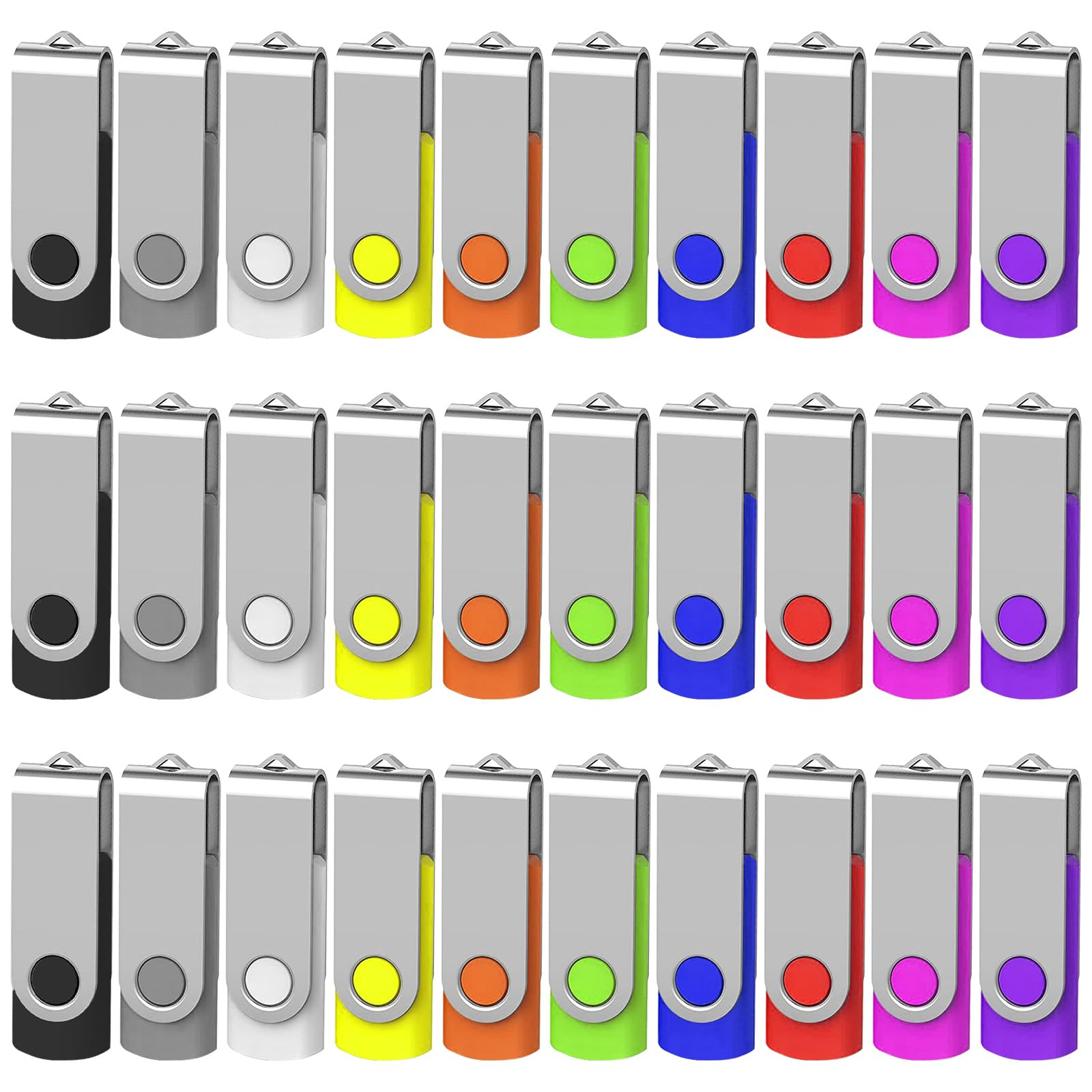 Bulk USB Flash Drive 2GB 50 Pack, USB2.0 PenDrive Gig Stick Memory Stick Pend...