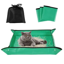 3 Pcs Portable Travel Litter Box for Cats, Foldable and Packable Cat Carrier ...
