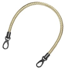 60cm Short Leather PU Braided Purse Replacement Handle - Light Gold, Black