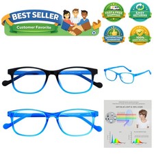 Blue Light Glasses Kids Girls Boys Computer Gaming Anti Blue Ray Polarized su...