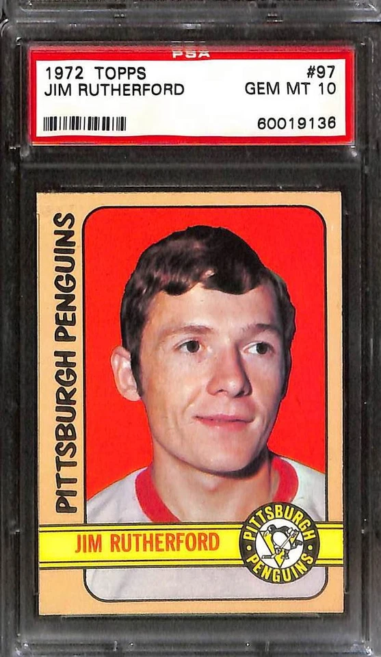 1972 Topps #97 JIM RUTHERFORD PSA 10 GEM-MT 60019136 