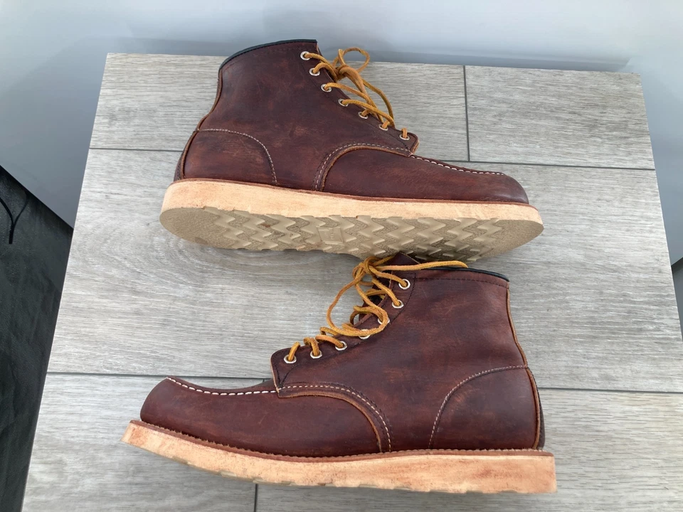 Botas Red Wing Para Hombres 8138 Sin usar, en caja, Puntera Briar Cuero Marrón Resistente al Tobillo 13 D Foto 3 de 4