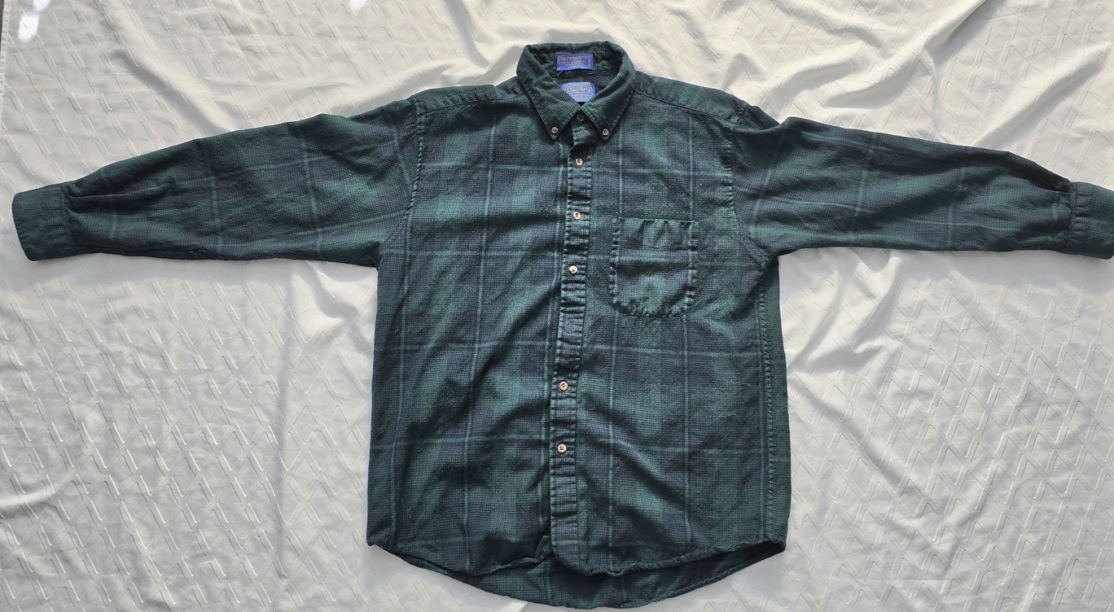 Pendleton Long Sleeve Shirt Mens L Green Plaid 100% Virgin Wool Cowboy Outdoors
Opens in a new windo