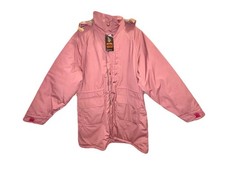 NWT Vintage Woolrich Jacket Sz L Pink Mountain Parka Wool Lined Hooded Made USA