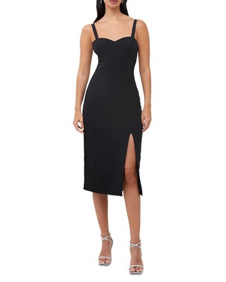 FRENCH CONNECTION Echo Lace Trim Crepe Midi Dress MSRP $148 Size 12 # 14A 2402 N