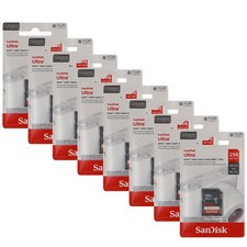 8x SanDisk Ultra 256GB UHS-I 100MB/s Class 10 SDXC Memory Card