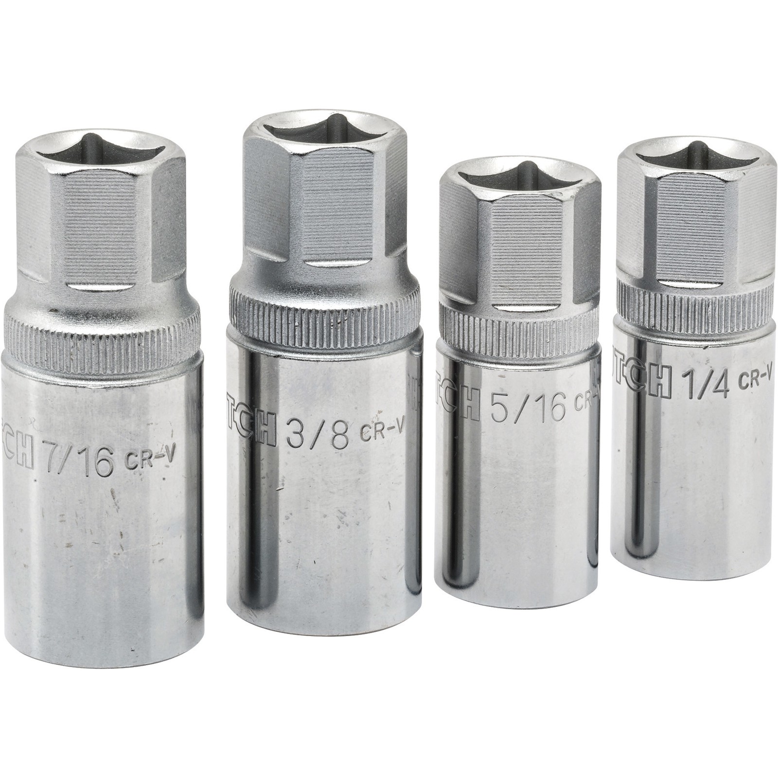 Klutch 4-Piece Stud Puller Wrench Set 1/2in Drive SAE