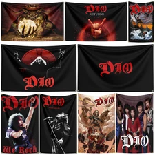 Ronnie James Dio Heavy Metal Singer Flag Banner Wall Hanging Tapestry + Grommets