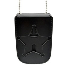 Sheriff's Office Recessed 5 Star Badge and ID Holder with Neck Chain