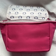 VTG Gerber Cooler Insulated Baby Food Bottle Zipper Bag Solid PINK 9x3.5x6.5  