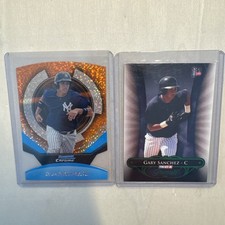 (2x) Bowman Chrome Gold Die Cut /99 Tristar Green /25 Gary Sanchez Rookie RC LOT