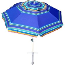 7ft Heavy Duty High Wind Beach Umbrella Parasols W/ Sand Anchor Tilt Sun Shelter