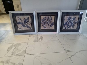 3 Piece Flower Wall  Art